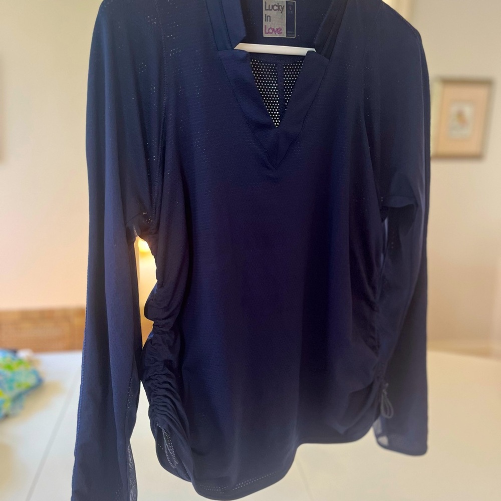 Lucky in Love LS Golf Shirt